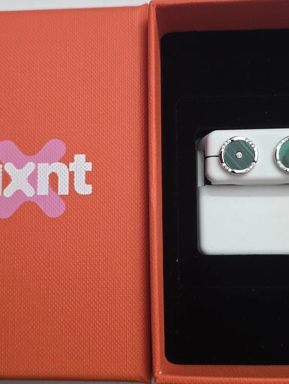 Sterling Silver Grern Stud Earrings